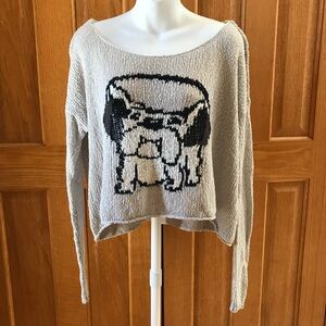 A&F Dog Cropped Sweater